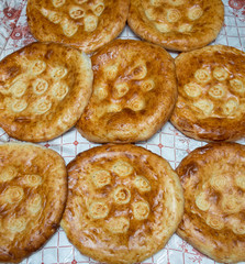 Uzbek bread on the table