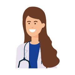 professional female doctor with stethoscope