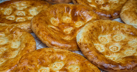 Uzbek bread on the table