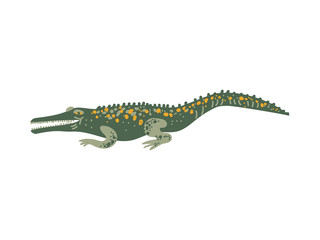 Crocodile Wild Exotic Reptile Animal Vector Illustration