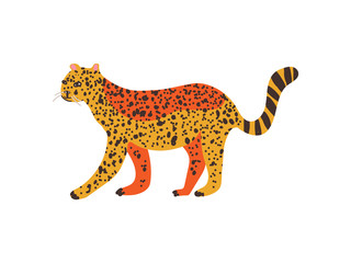 Cheetah, Guepard Wild Exotic African Animal Vector Illustration © topvectors