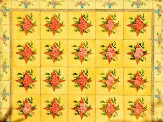 Yellow peranakan tiles