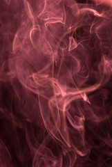 Abstract white smoke on black background