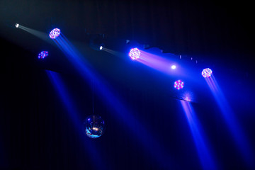 Blue light on dark stage