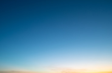 Sunset sky on the beach background.