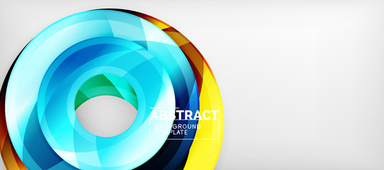 Obraz premium Glossy circles geometric background