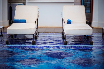 Resort hotel pool side chairs