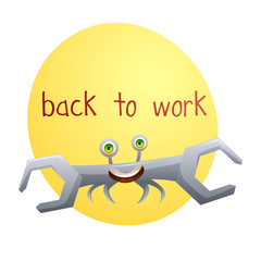 Wrench icon in cartoon style. Tools for repair.