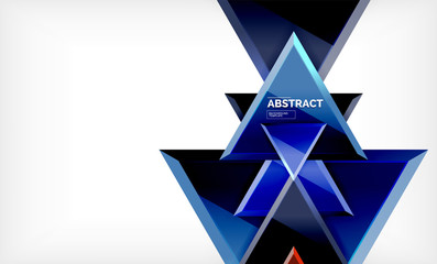 Obraz premium Tech futuristic geometric 3d shapes, minimal abstract background