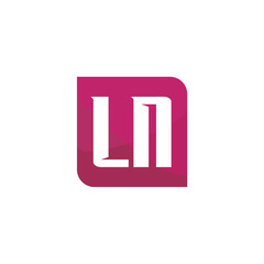 Initial Letter Logo LN Template Vector Design