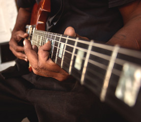 Obraz premium Electric Guitar Close Up