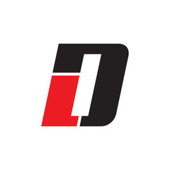 D letter logo design vector template