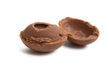 chocolate eggs isolated