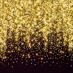 Sparkling gold luxury sparkling confetti. Scattere