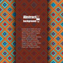 Abstract modern background with hand-drown rhombuses. Brochure template. Eps10 Vector illustration