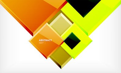 Geometric abstract background, modern square design