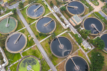 Sewage treatment plant in Hong Kong city