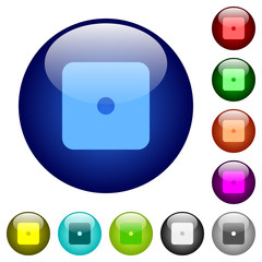 Domino one color glass buttons