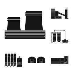 Isolated object of architecture and technology icon. Collection of architecture and building vector icon for stock.