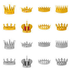 Vector design of medieval and nobility symbol. Set of medieval and monarchy stock symbol for web.