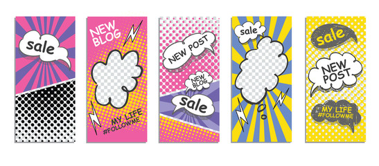 Trendy editable stories templates.