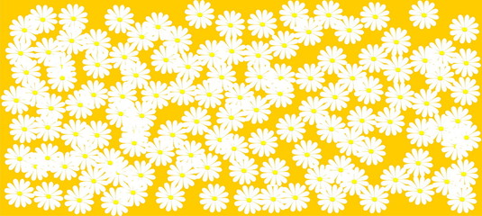 Spring flowers pattern, graphic floral motive. Vector illustration eps.