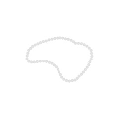 necklace icon in flat style isolated vector illustration on white transparent background