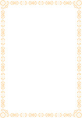 Ornamental frame with filigrane linear details. Vector illustration eps.