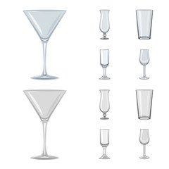 Vector design of form and celebration icon. Set of form and volume stock symbol for web.