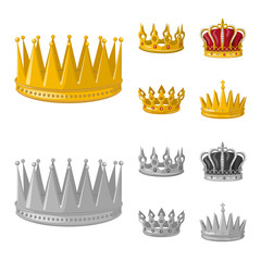 Isolated object of medieval and nobility symbol. Collection of medieval and monarchy stock symbol for web.