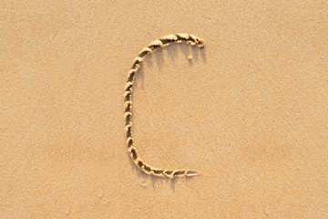 Sand Beach Alphabet: Letter C