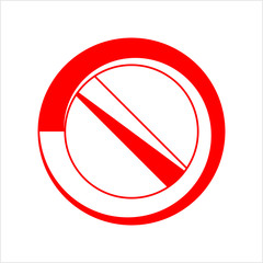 Red Empty Ban Sign, Red Blank Forbidden Sign, No Sign, Not Allowed Blank Sign