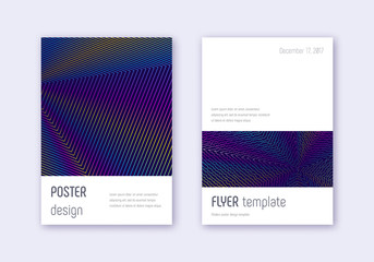 Minimalistic cover design template set. Rainbow ab