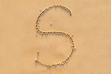 Sand Beach Alphabet: Letter S