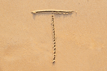 Sand Beach Alphabet: Letter T