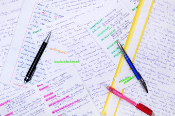 Essays in English language as a part of exam preparation