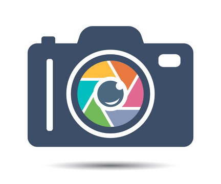 Camera Shutter, Lenses and Photo Camera Icon.