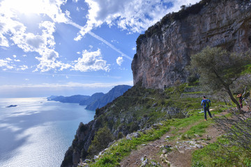 Hiking on the mountains of the Amalfi coast