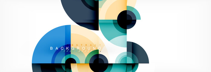 Circle abstract background with triangular shapes for modern design, cover, template, brochure, flyer.