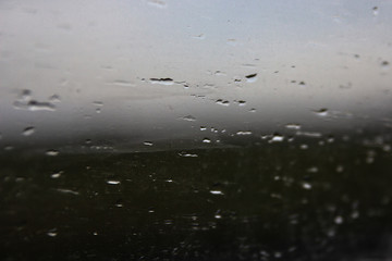 raindrops on the glass