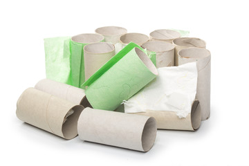  toilet paper on white background