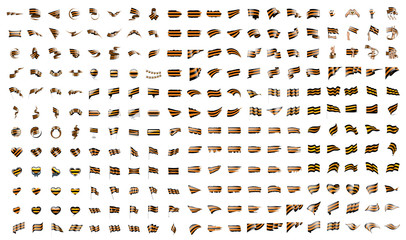 Vector illustration of Saint George ribbon on white background