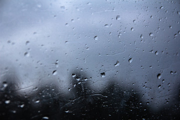 raindrops on the glass