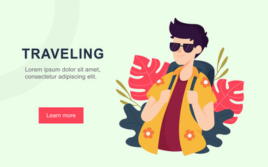 modern flat backpacking landing page