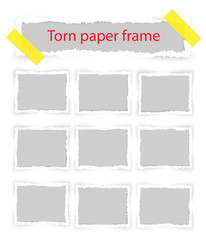 torn paper frame