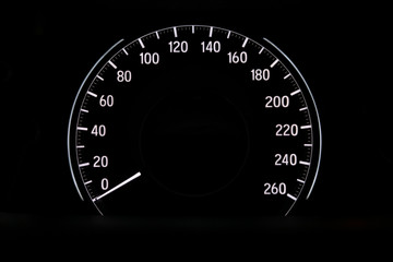 speedometer dial of vehicle car top speed limit