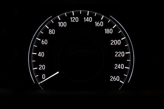 speedometer dial of vehicle car top speed limit