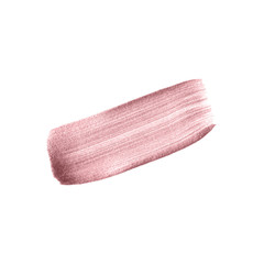 Rose gold brush stroke hand drawn. Watercolor patch vector in pink gold color isolated on white background.