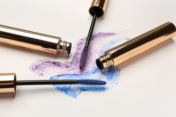Mascara on white background