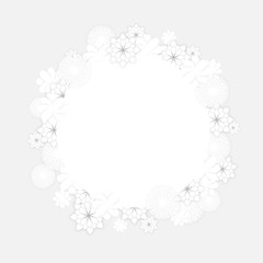 Spring Banner with White Flowers